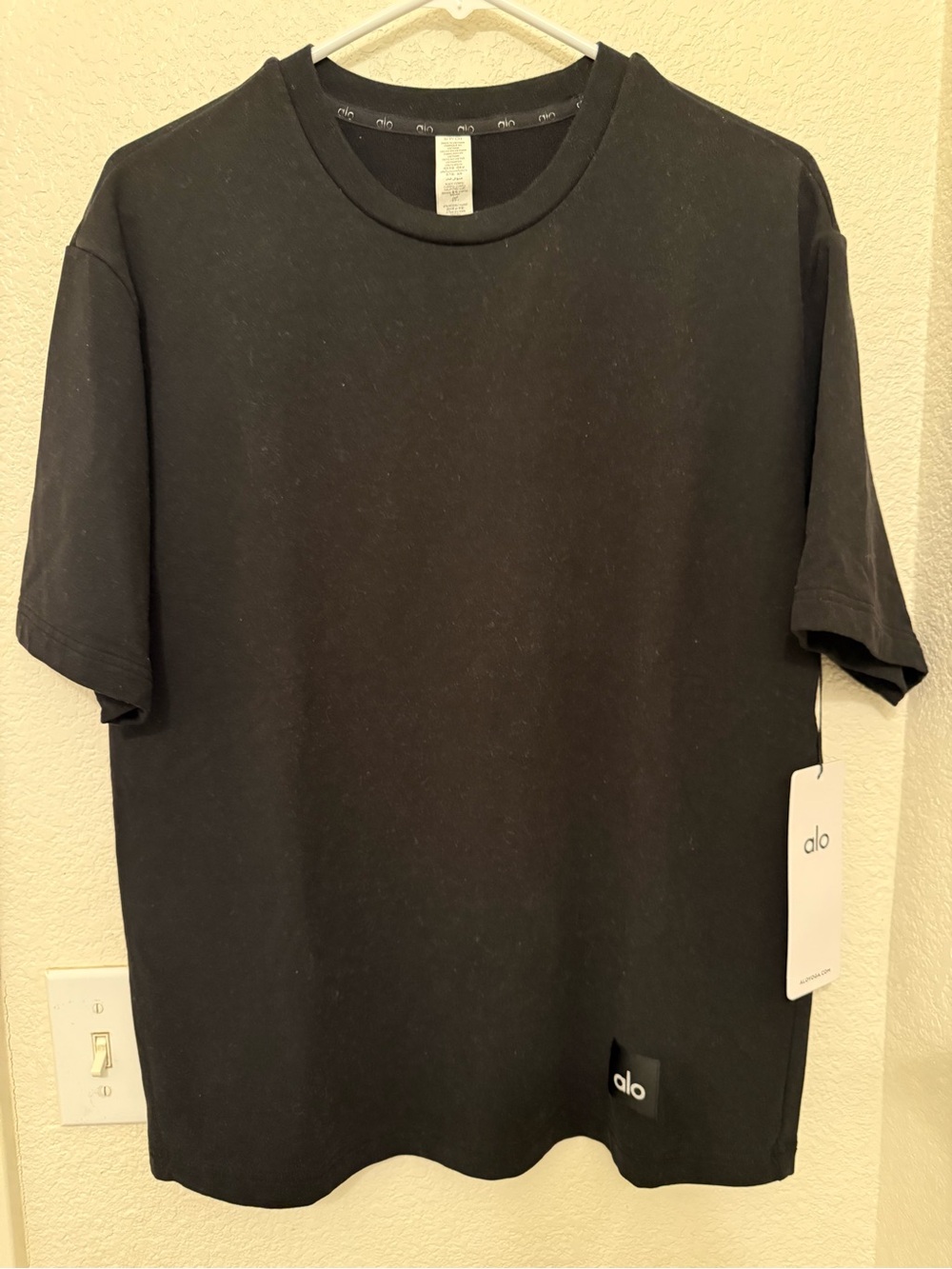 ALO Yoga Men’s Black Double Take Short Sleeve Crew Tee